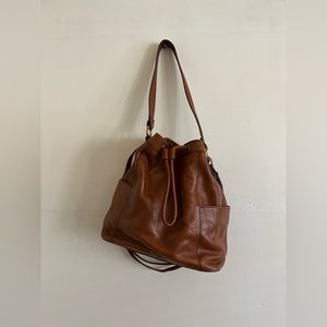 Fossil Leather Bucket Bag (Used)